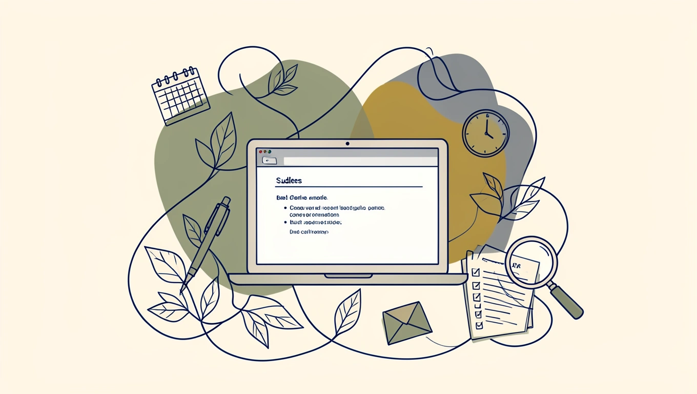 professional writing work email on laptop for quick response